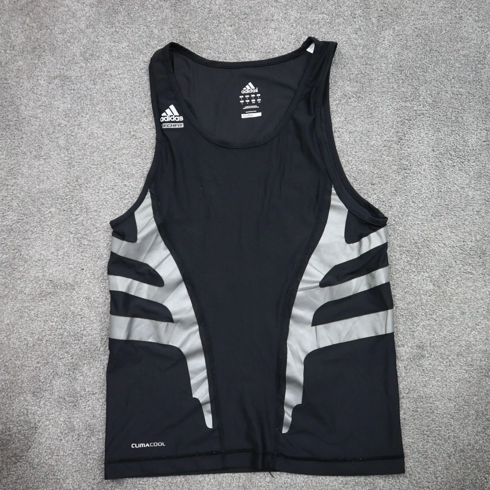 Adidas Clima Womens Pullover Tunic Shirt Sleeveless Tee Black Size Large