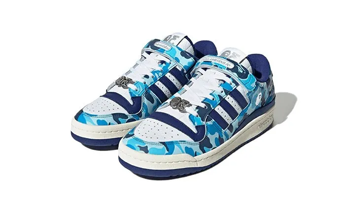 ADIDAS FORUM 84 LOW BAPE 30TH ANNIVERSARY BLUE CAMO