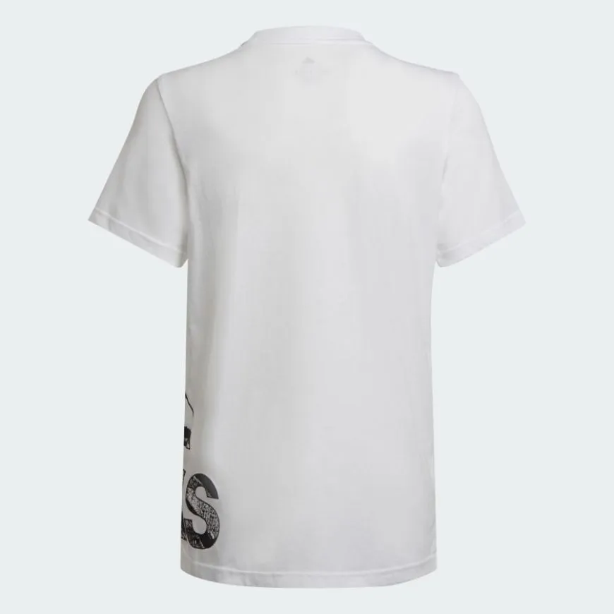 Adidas Logo Boys Lifestyle T-Shirt White/Black