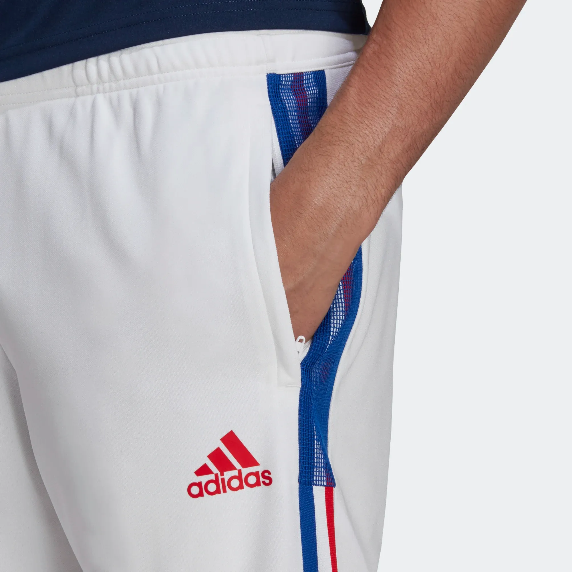 Adidas Men's Tiro Track Pants - White / Vivid Red / Royal Blue