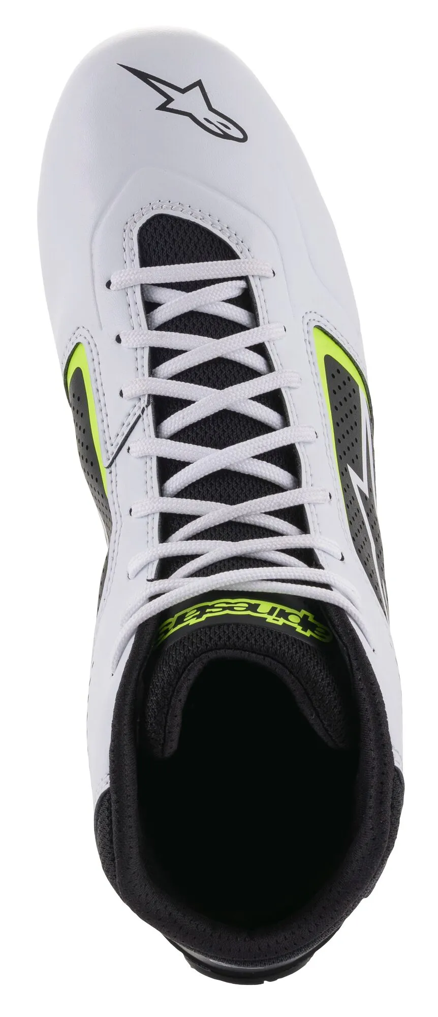 ALPINESTARS 2711521_215_2,5 Karting shoes TECH-1 K START V2, white/black/yellow fluo, Size 34