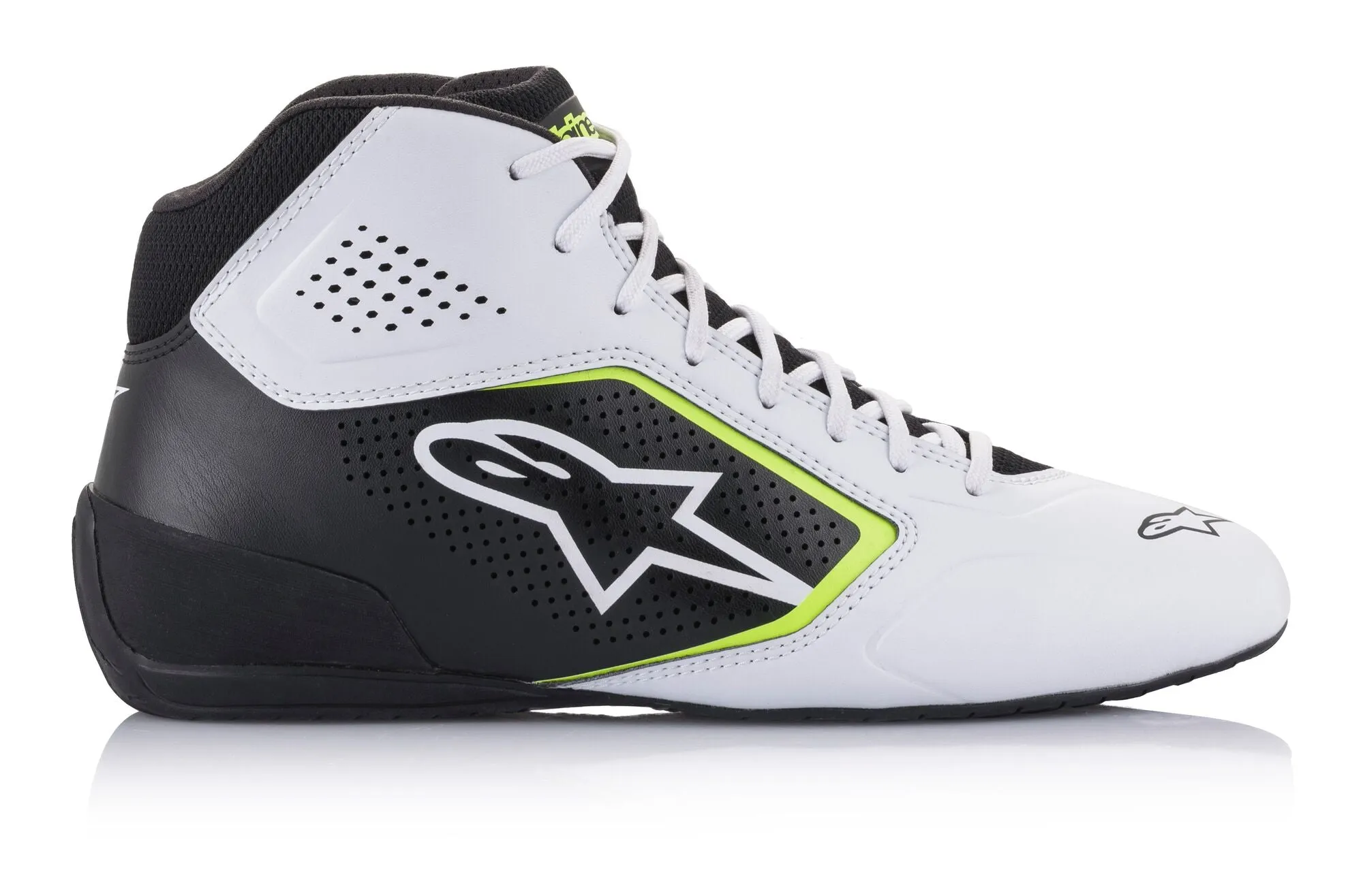 ALPINESTARS 2711521_215_2,5 Karting shoes TECH-1 K START V2, white/black/yellow fluo, Size 34