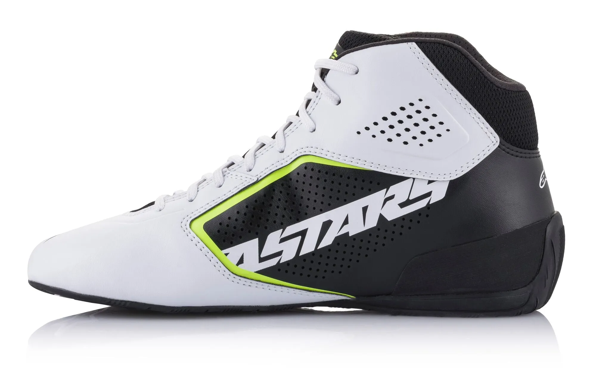 ALPINESTARS 2711521_215_2,5 Karting shoes TECH-1 K START V2, white/black/yellow fluo, Size 34