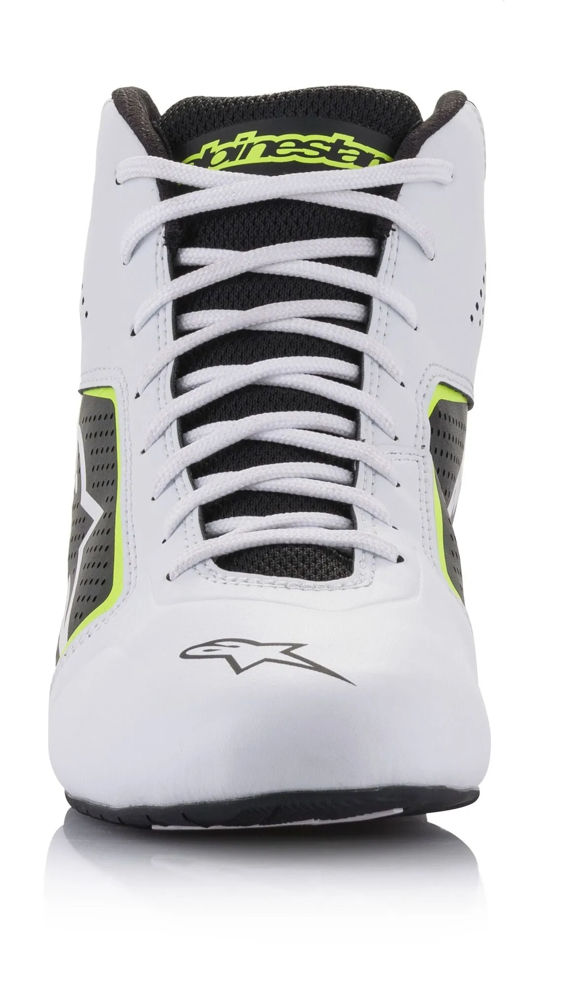 ALPINESTARS 2711521_215_2,5 Karting shoes TECH-1 K START V2, white/black/yellow fluo, Size 34