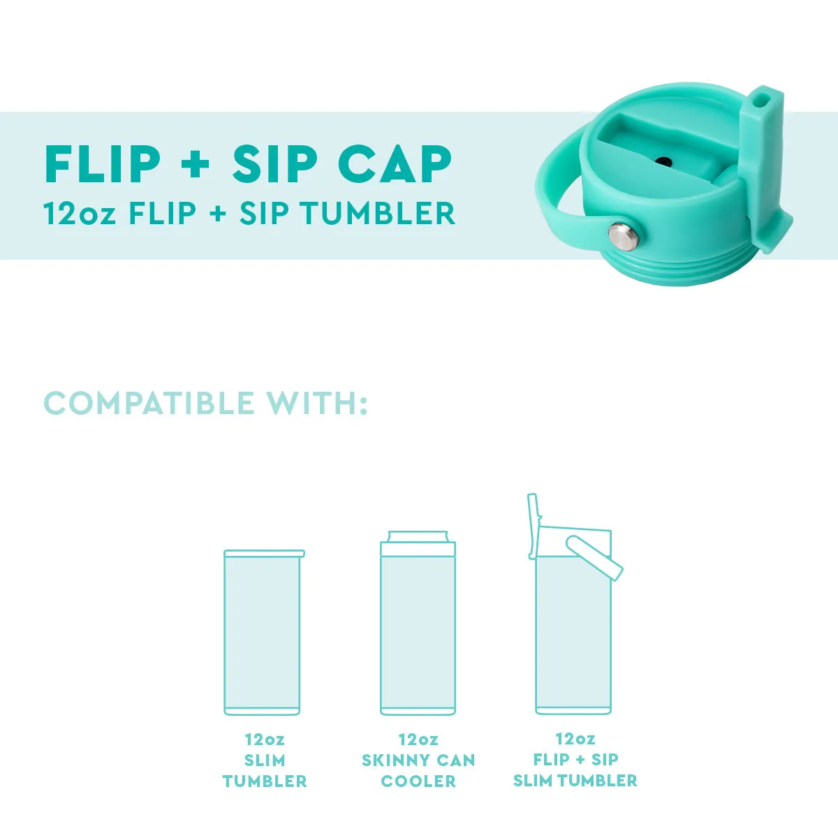 Black Flip   Sip Cap 12oz Slim Tumbler