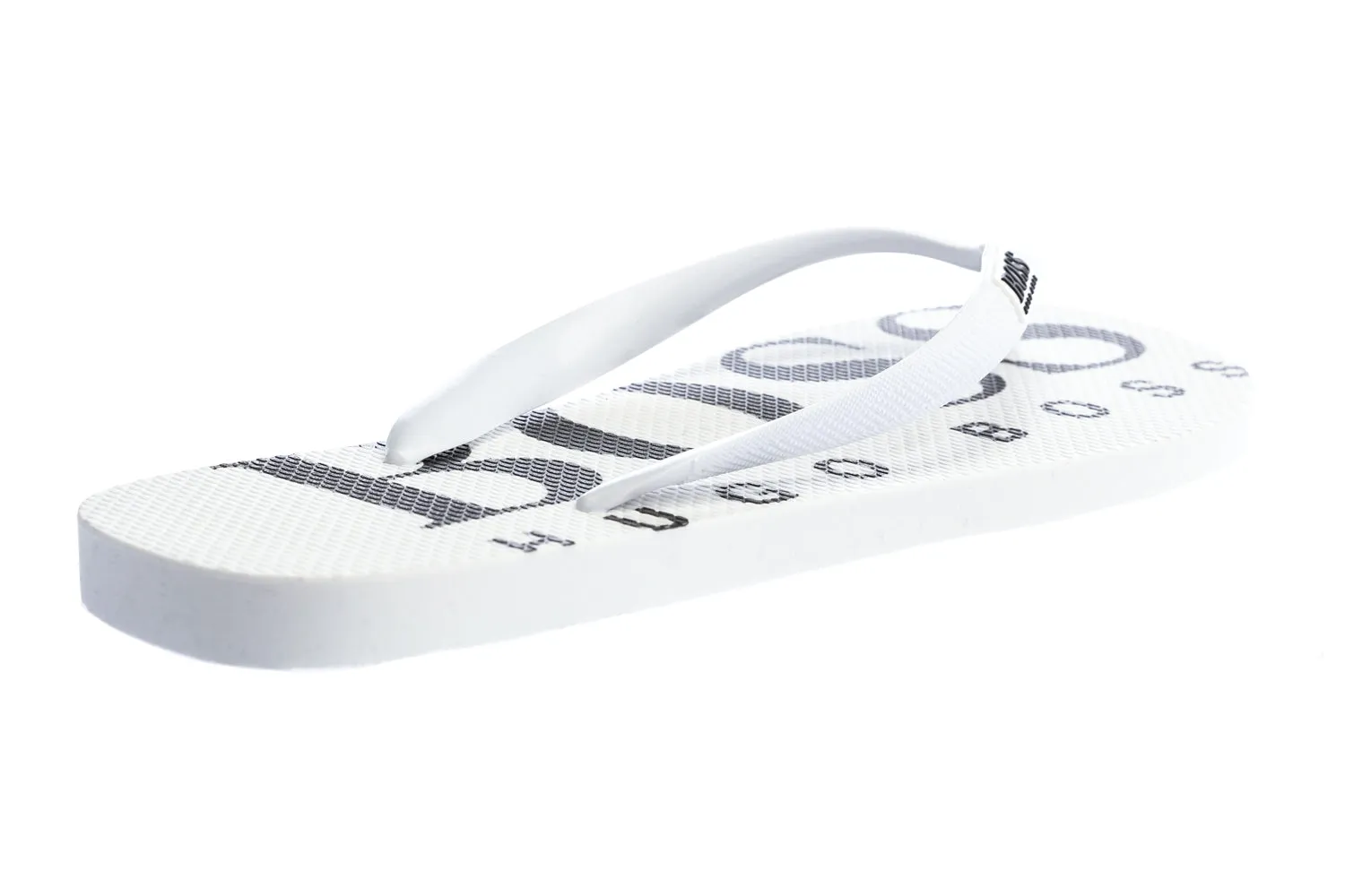 BOSS Wave Thong Flip Flop in White & Black