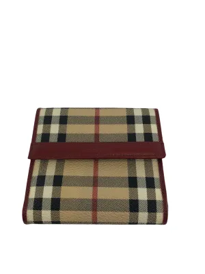 Burberry Classic Plaid Canvas Wallet