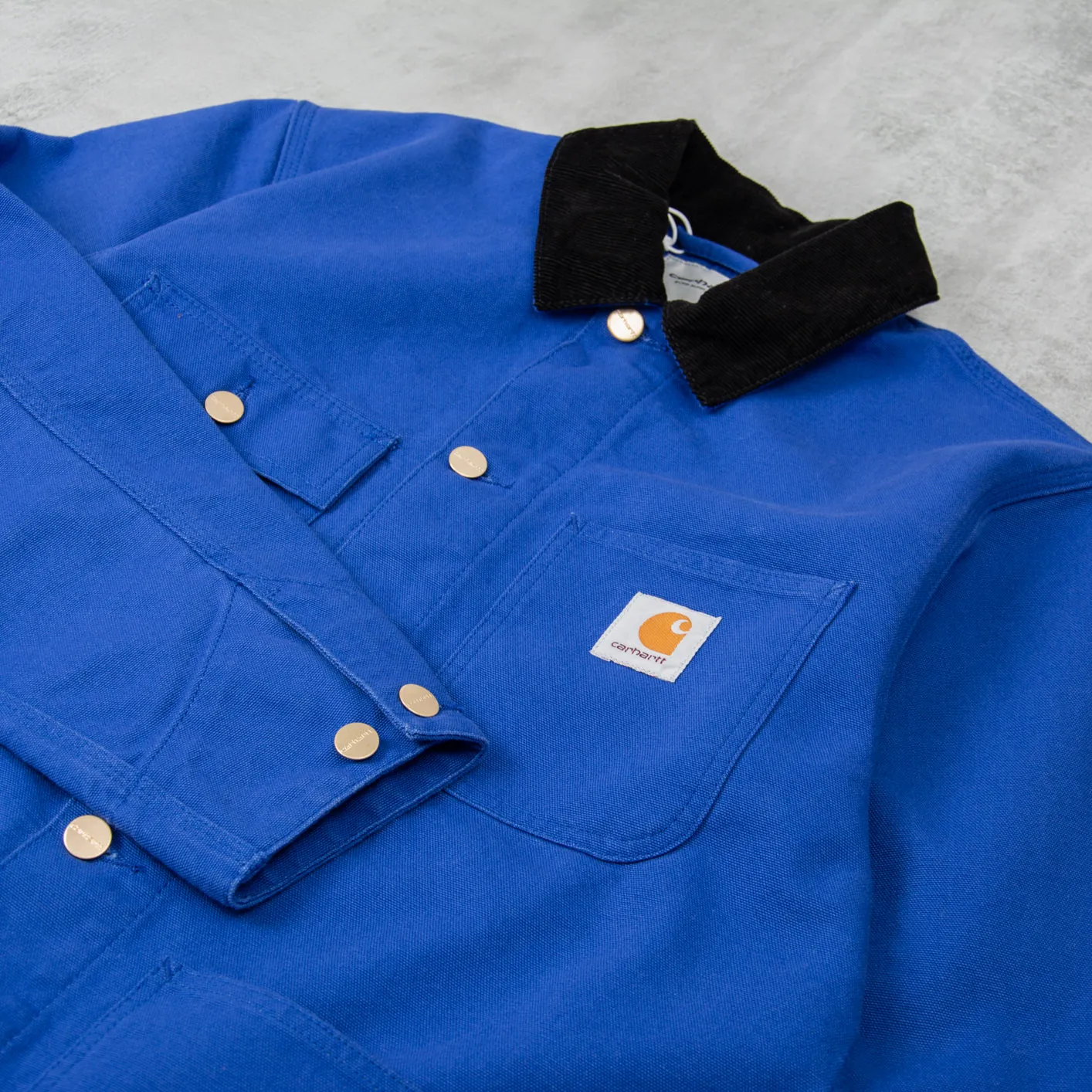 Carhartt WIP Michigan Rinsed Chore Coat - Lazurite / Black