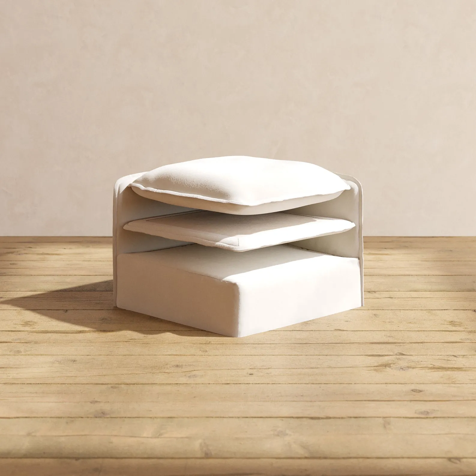 Elevate Comfort Layer Set for Armchair & Ottoman | Blended Weave in Flour