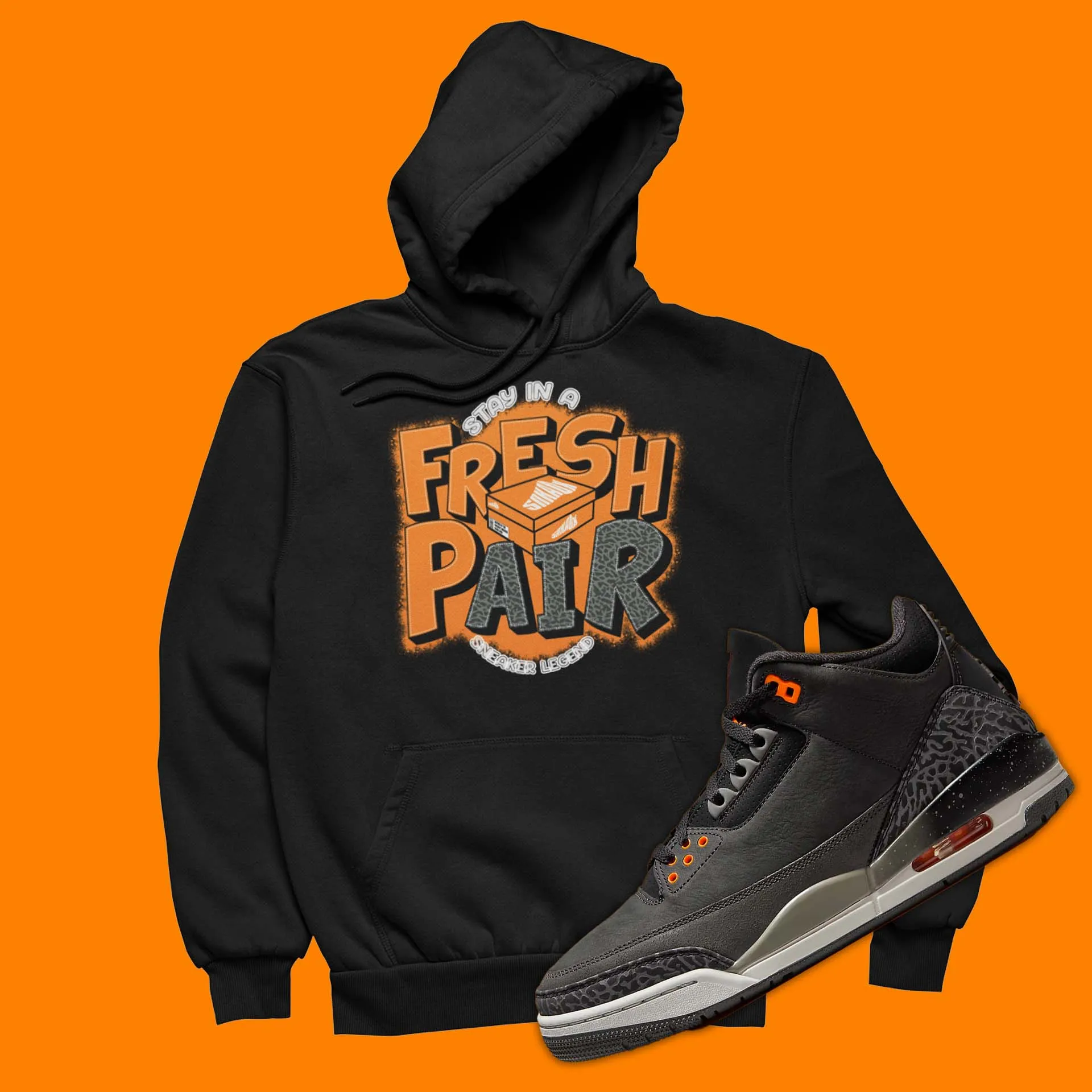 Fresh Pair Hoodie Matching Air Jordan 3 Fear Pack