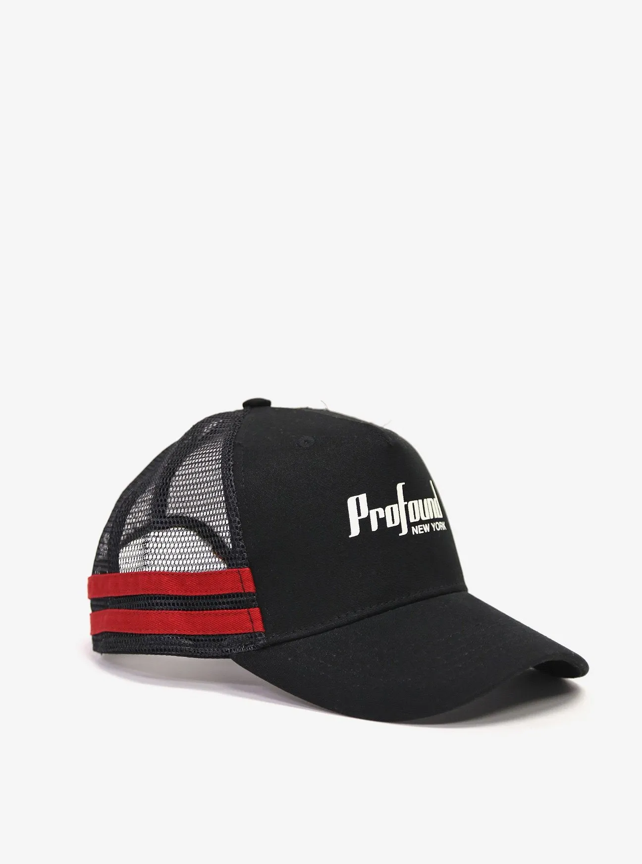 Italics Trucker Cap in Black