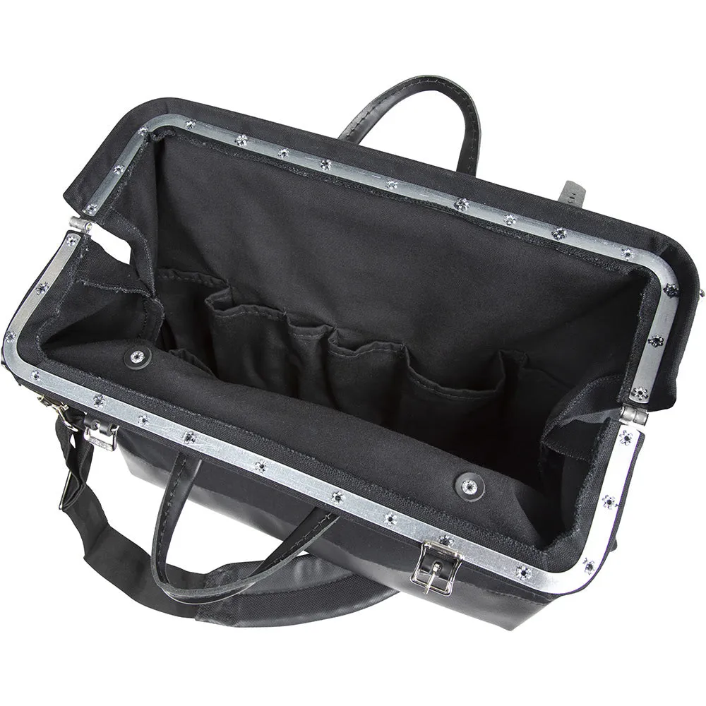 Klein 510218SPBLK Deluxe Black Canvas Tool Bag, 18"