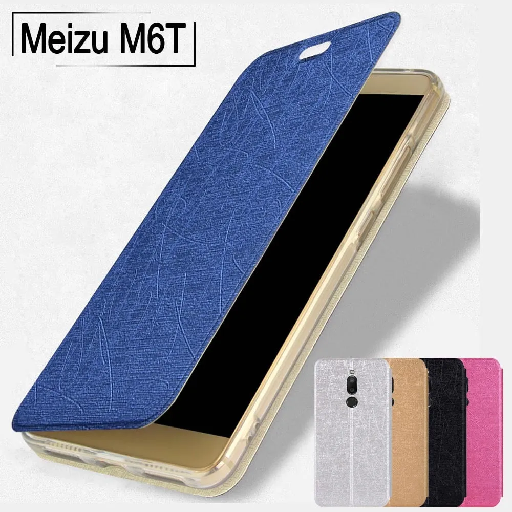 Meizu M6T case global Meizu M6T 6T cover Slim PU leather soft TPU stand flip case for Meizu MX6 M6 Note M6S case meilan 6T cover