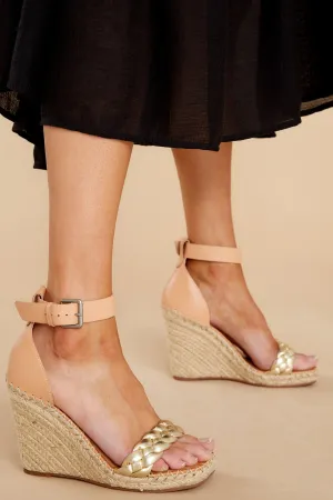 Nilton Gold Multi Leather Heels