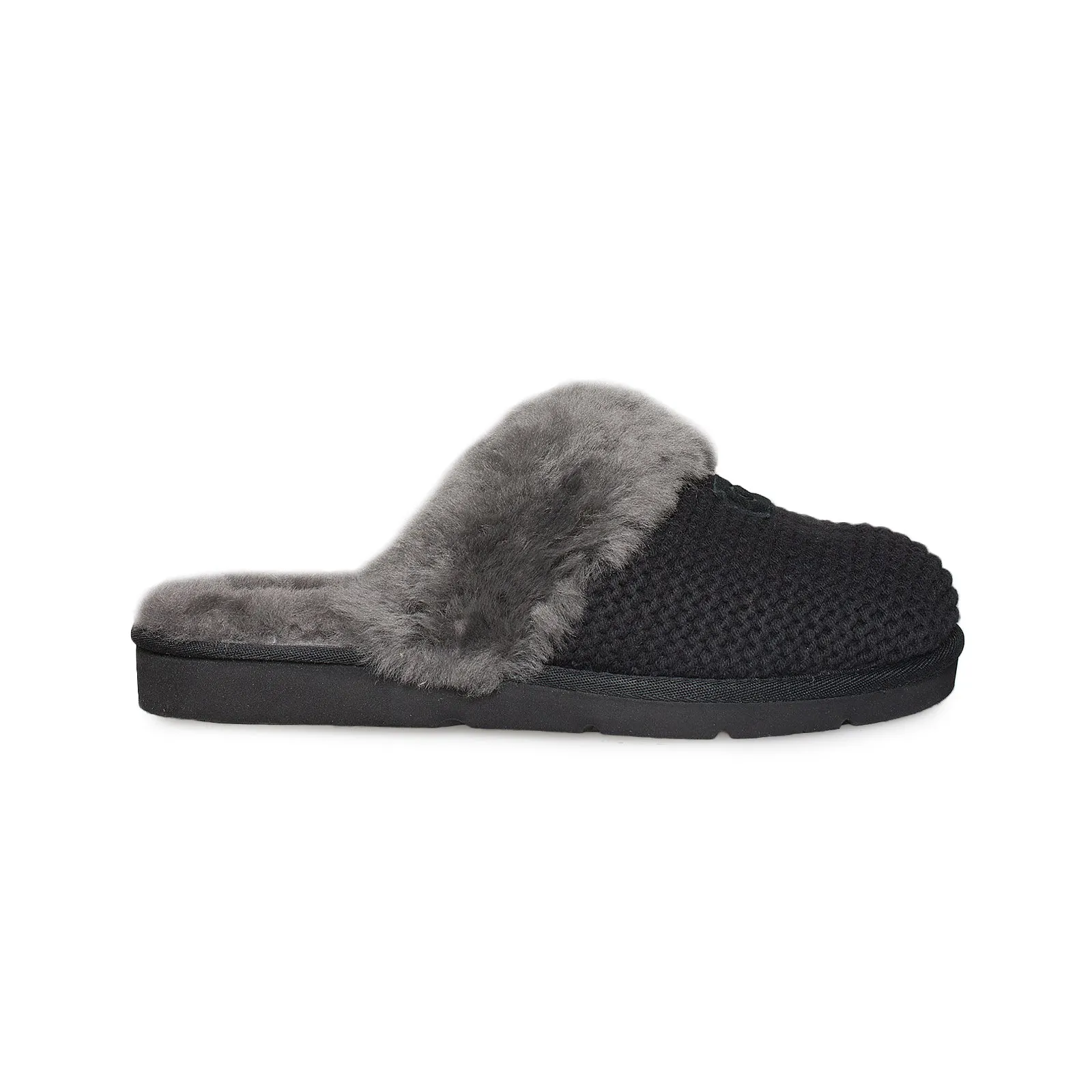 UGG Cozy Knit Black Slippers - Women's