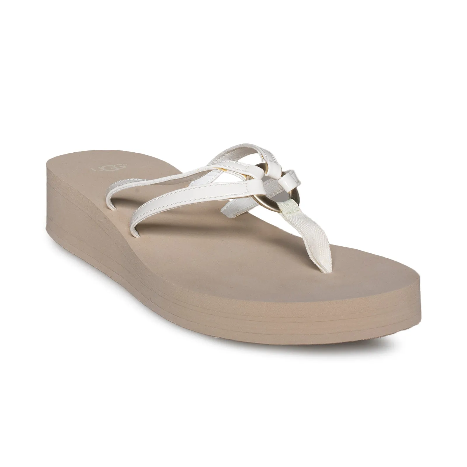 UGG Sandie White Flip Flops - Women's