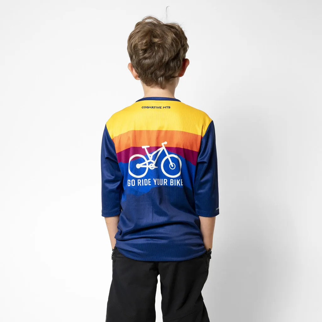 Youth Gravity 3/4 Sleeve MTB Jersey