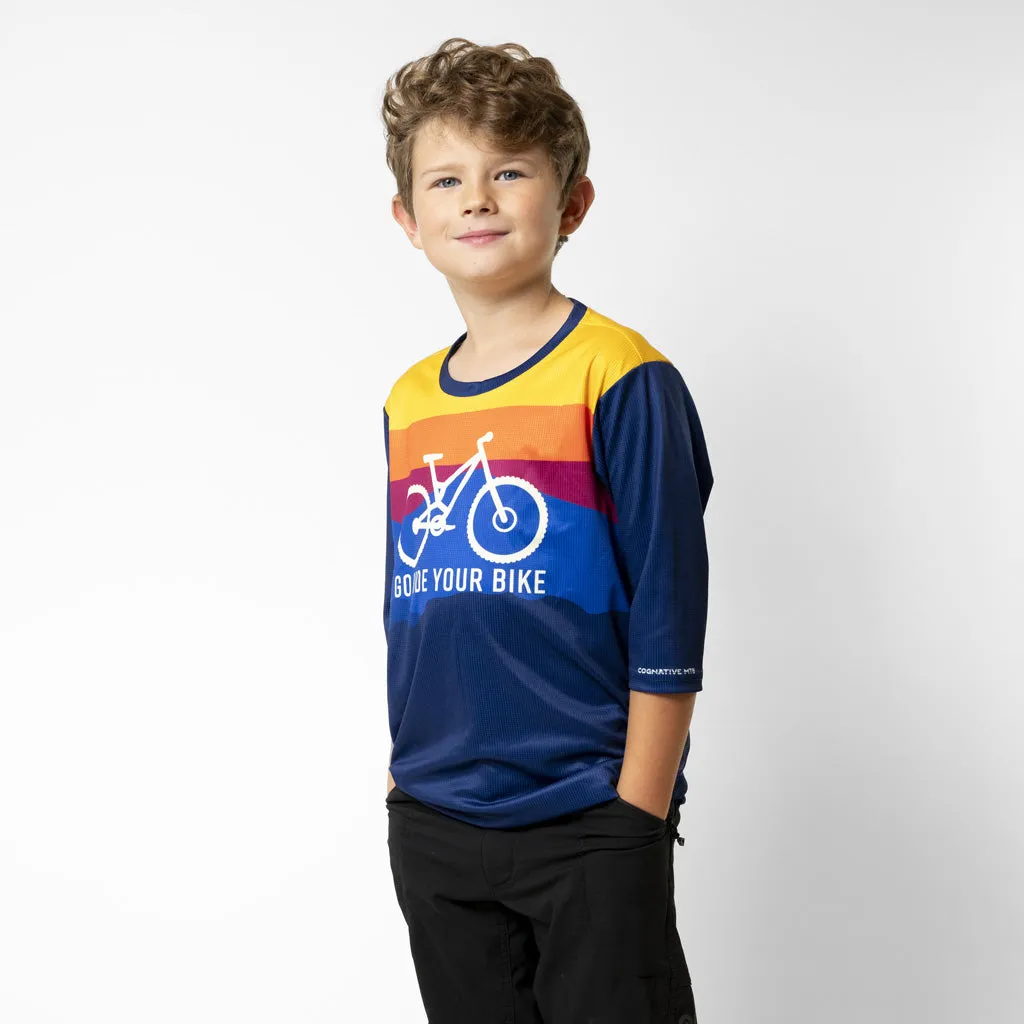 Youth Gravity 3/4 Sleeve MTB Jersey